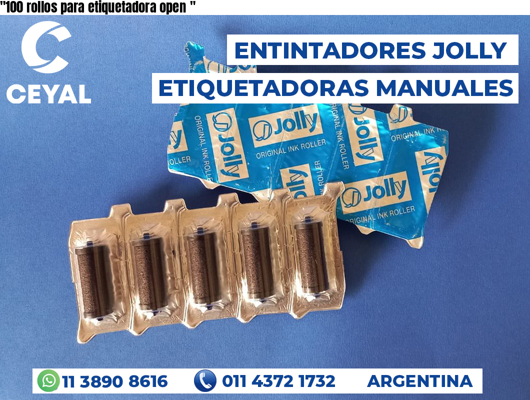 «100 rollos para etiquetadora open	«