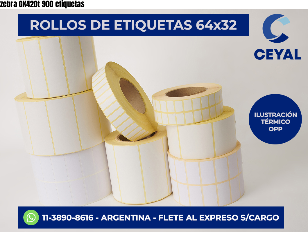 zebra GK420t 900 etiquetas