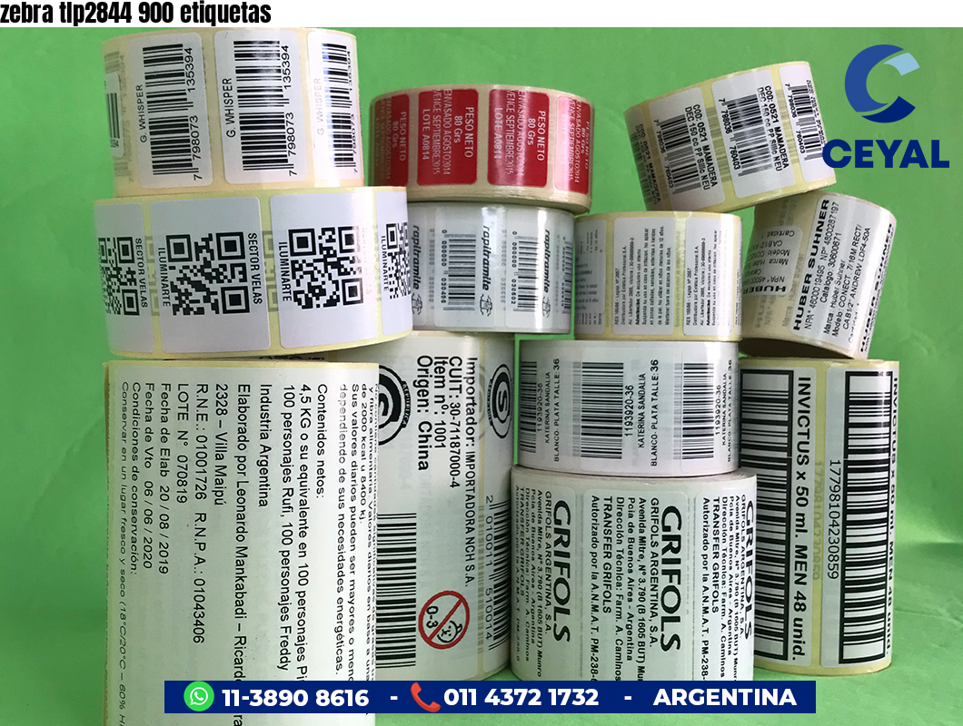 zebra tlp2844 900 etiquetas