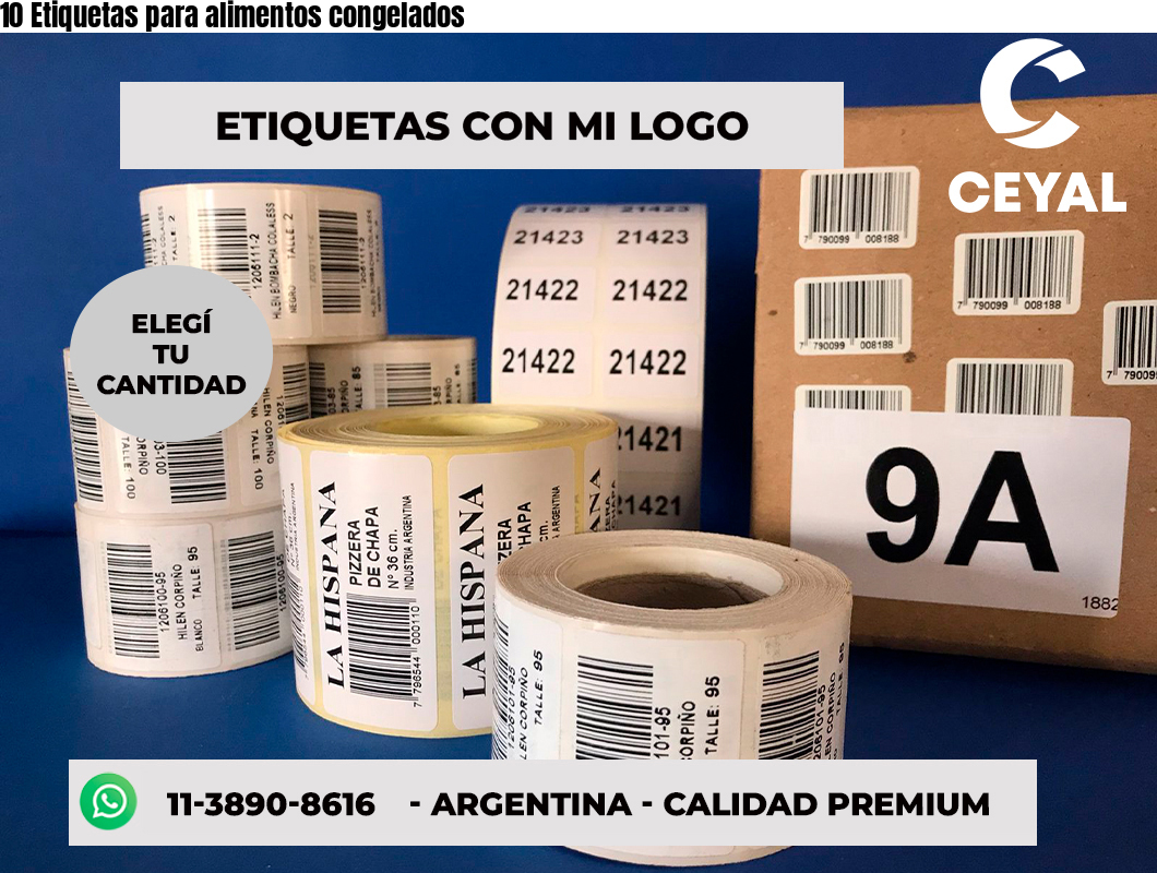 10 Etiquetas para alimentos congelados
