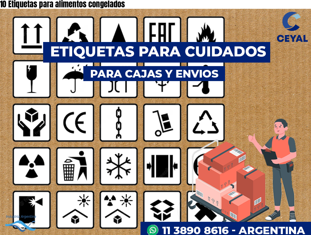 10 Etiquetas para alimentos congelados