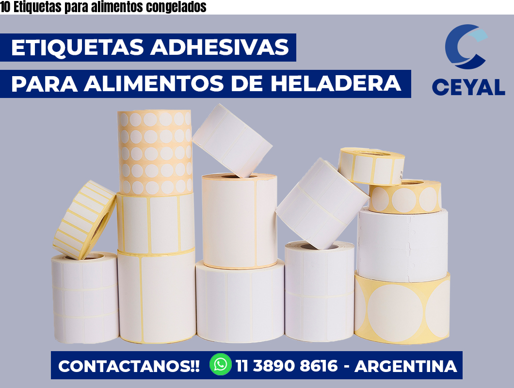 10 Etiquetas para alimentos congelados