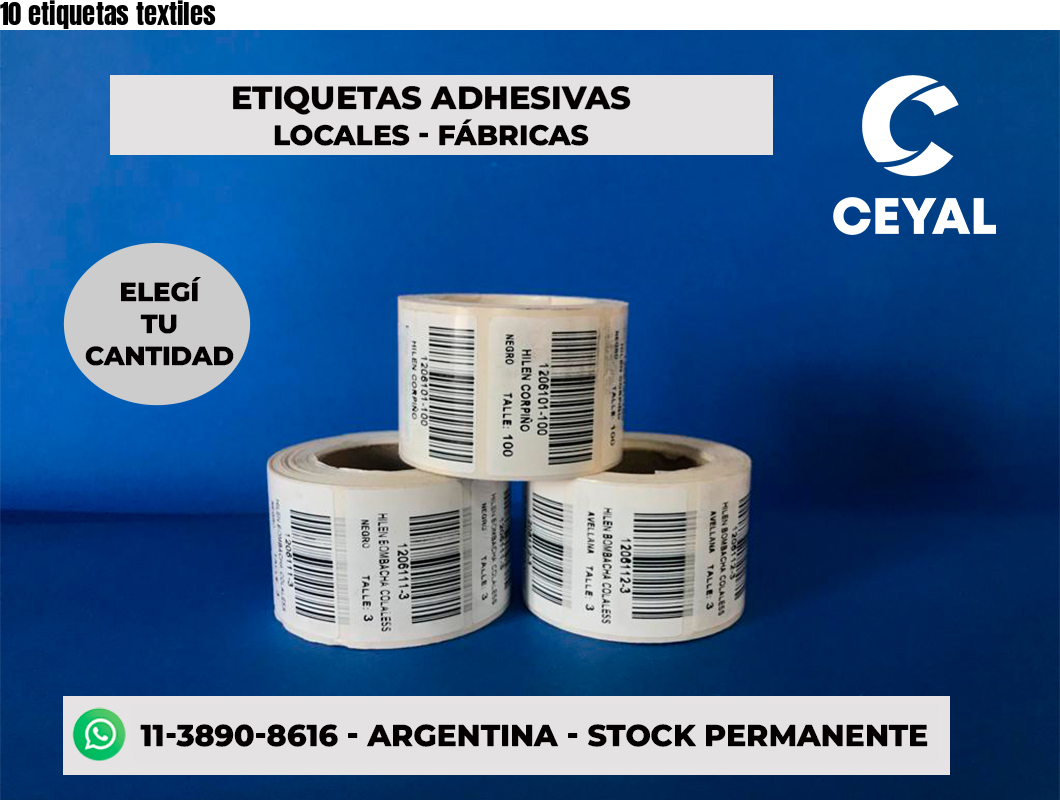 10 etiquetas textiles