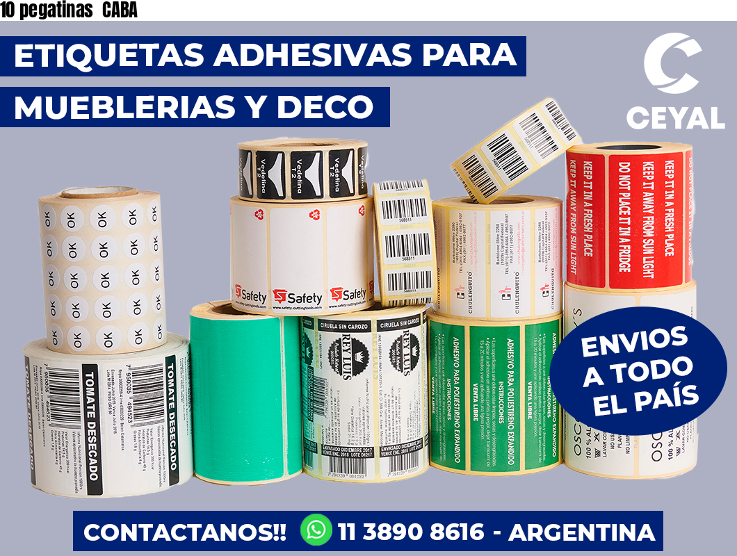 10 pegatinas  CABA