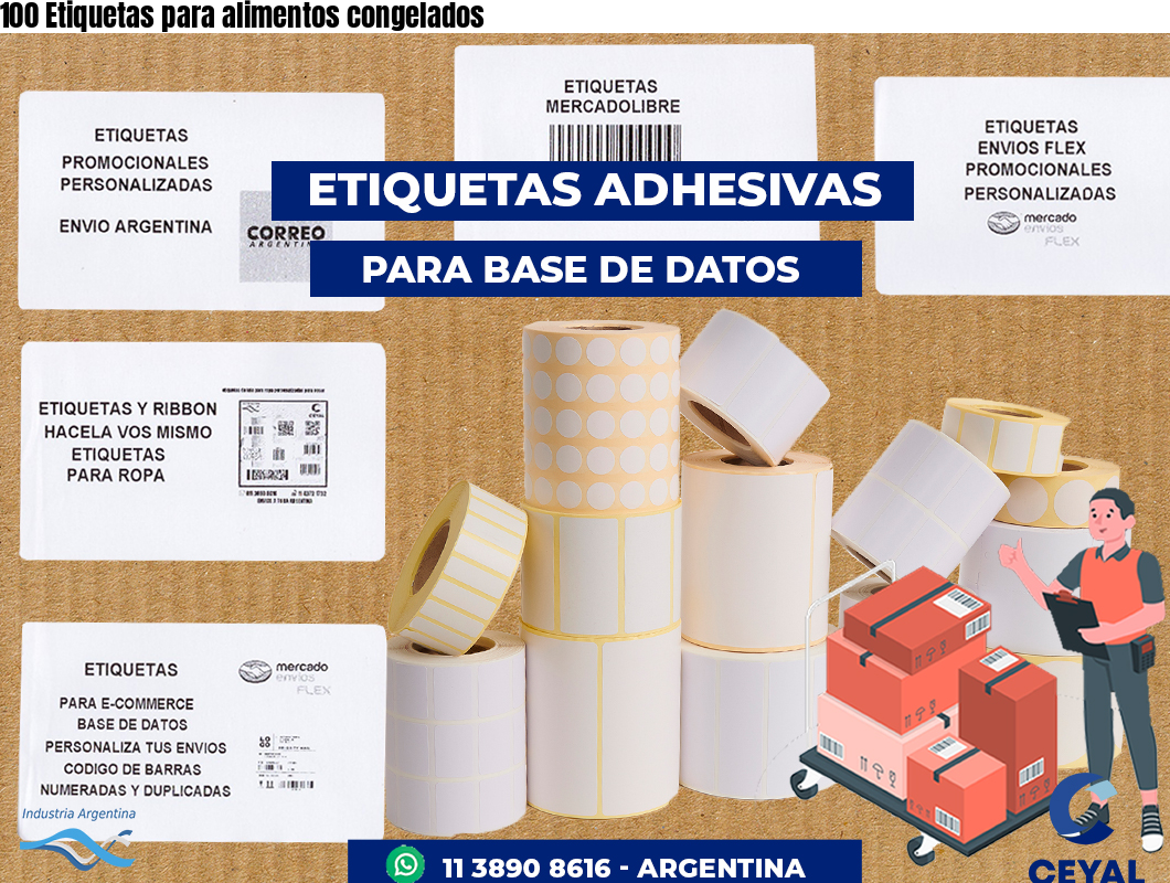 100 Etiquetas para alimentos congelados