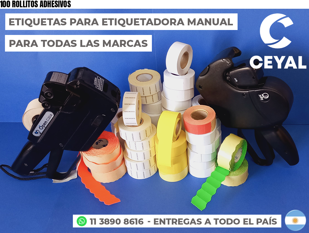 100 ROLLITOS ADHESIVOS