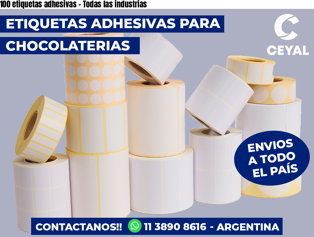 100 etiquetas adhesivas – Todas las industrias