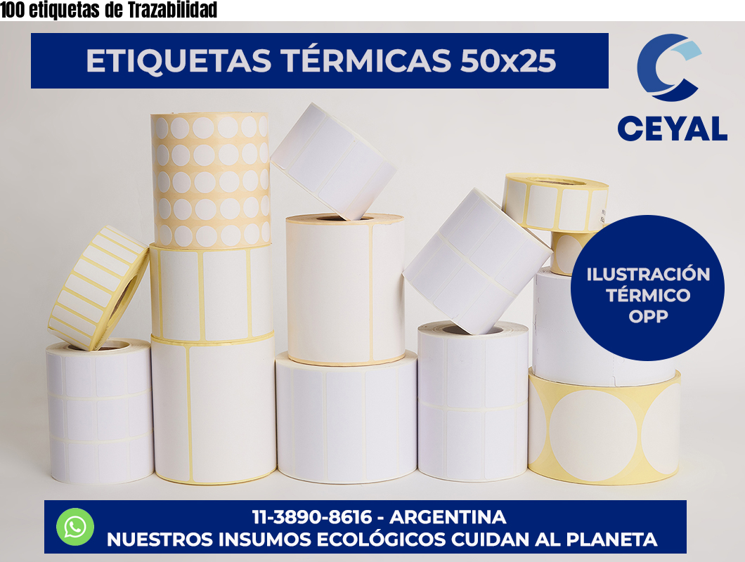 100 etiquetas de Trazabilidad