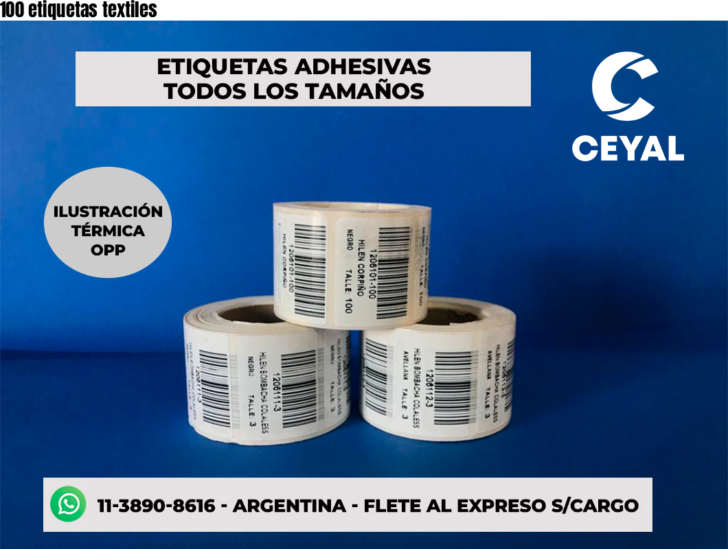 100 etiquetas textiles