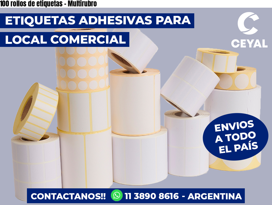 100 rollos de etiquetas – Multirubro