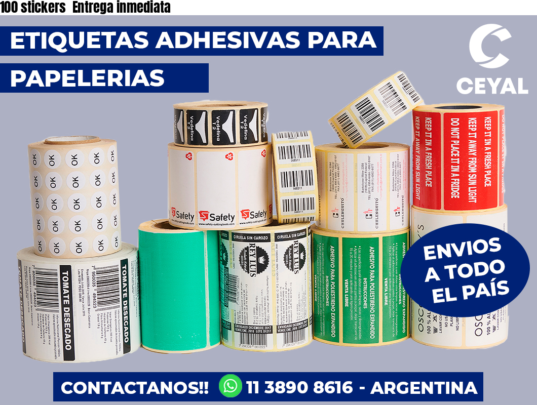100 stickers Entrega inmediata