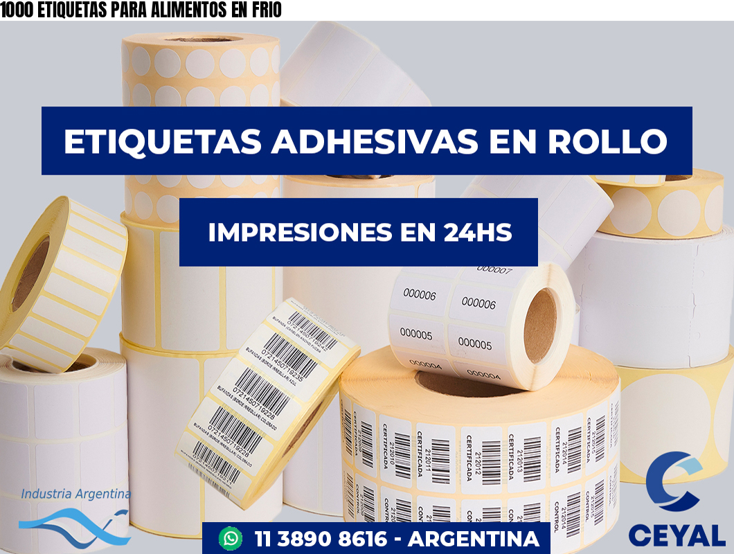 1000 ETIQUETAS PARA ALIMENTOS EN FRIO