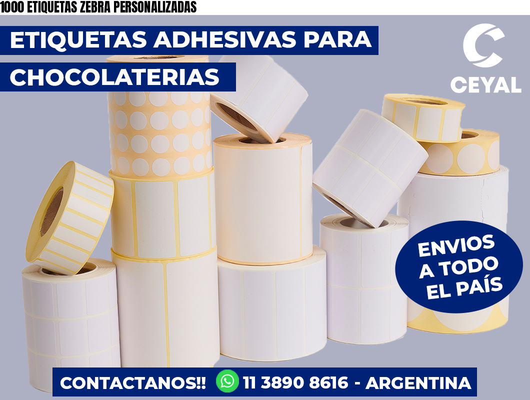 1000 ETIQUETAS ZEBRA PERSONALIZADAS