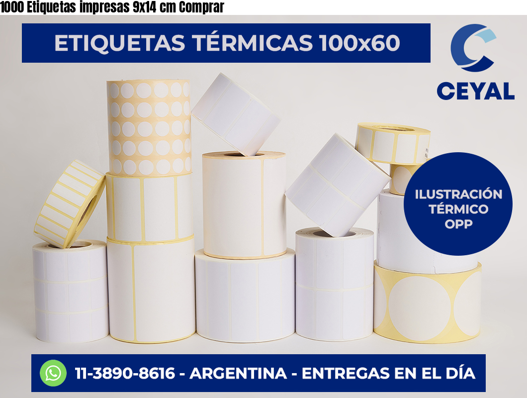 1000 Etiquetas impresas 9×14 cm Comprar