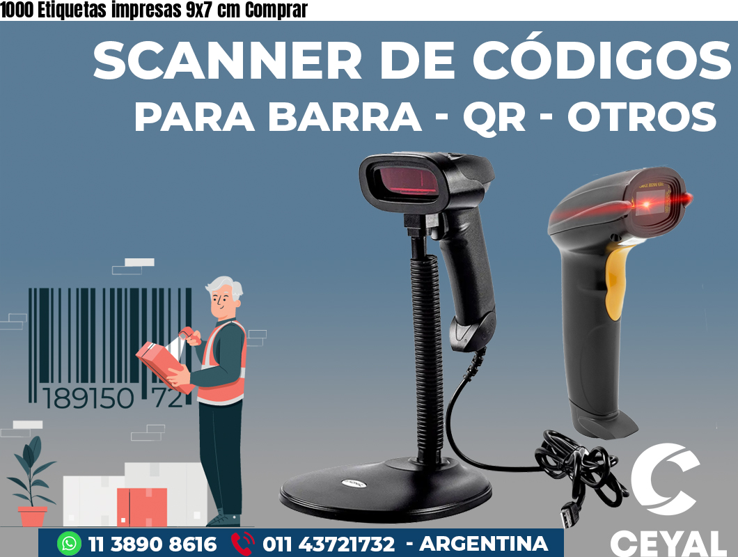 1000 Etiquetas impresas 9x7 cm Comprar