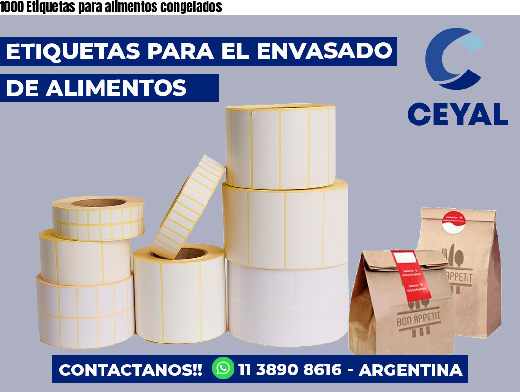 1000 Etiquetas para alimentos congelados