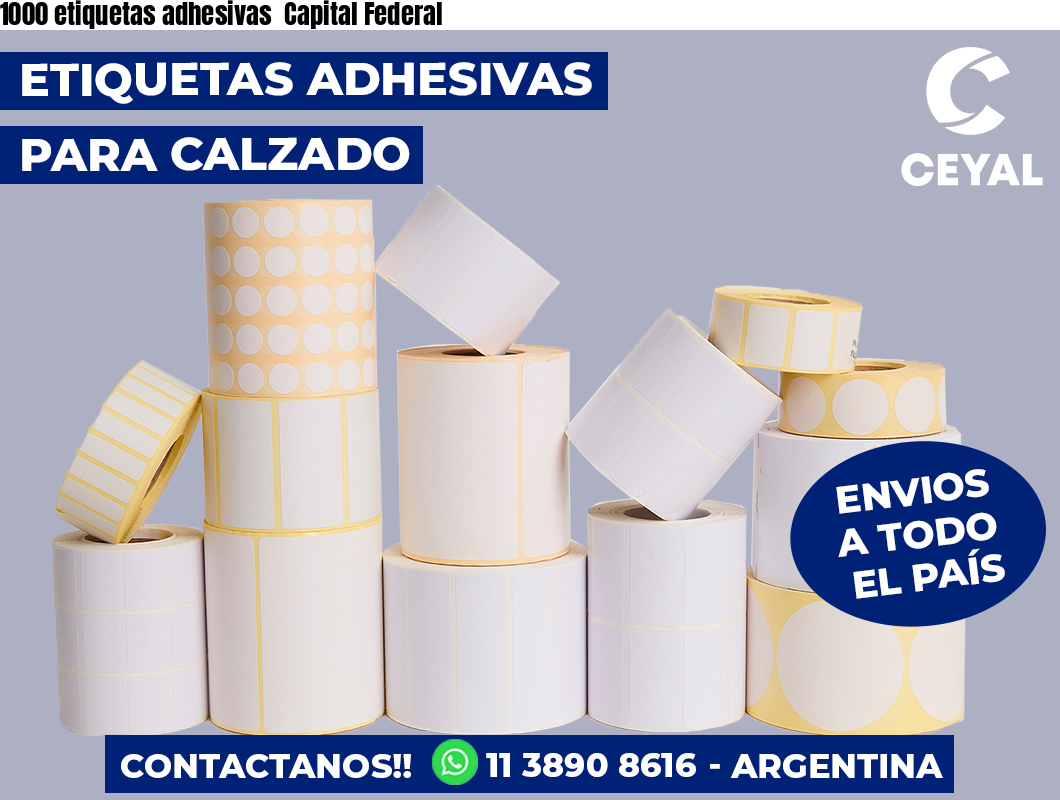 1000 etiquetas adhesivas Capital Federal