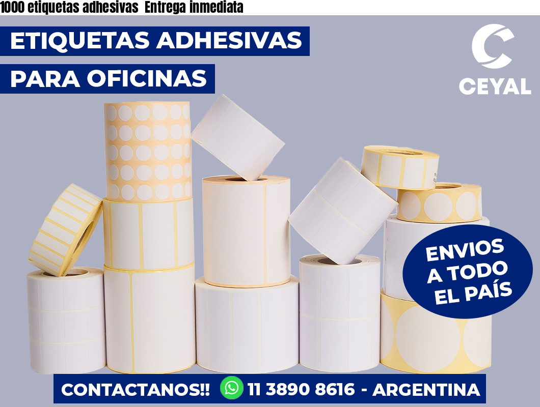1000 etiquetas adhesivas Entrega inmediata