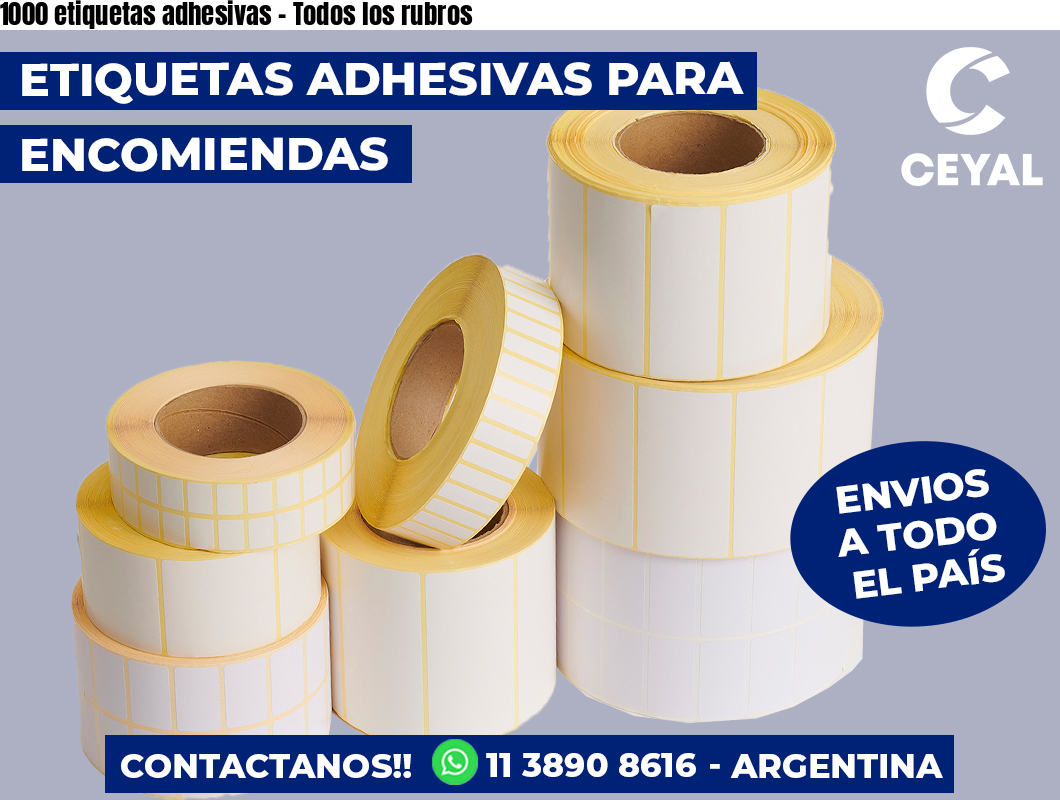 1000 etiquetas adhesivas - Todos los rubros