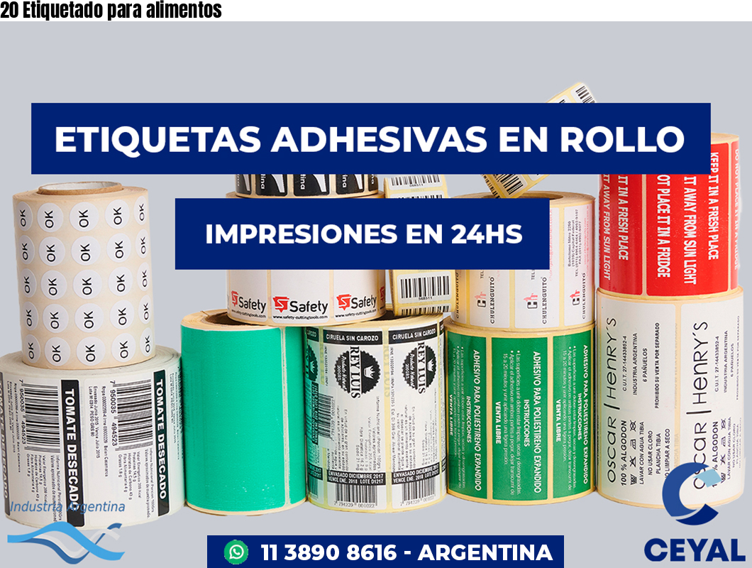 20 Etiquetado para alimentos