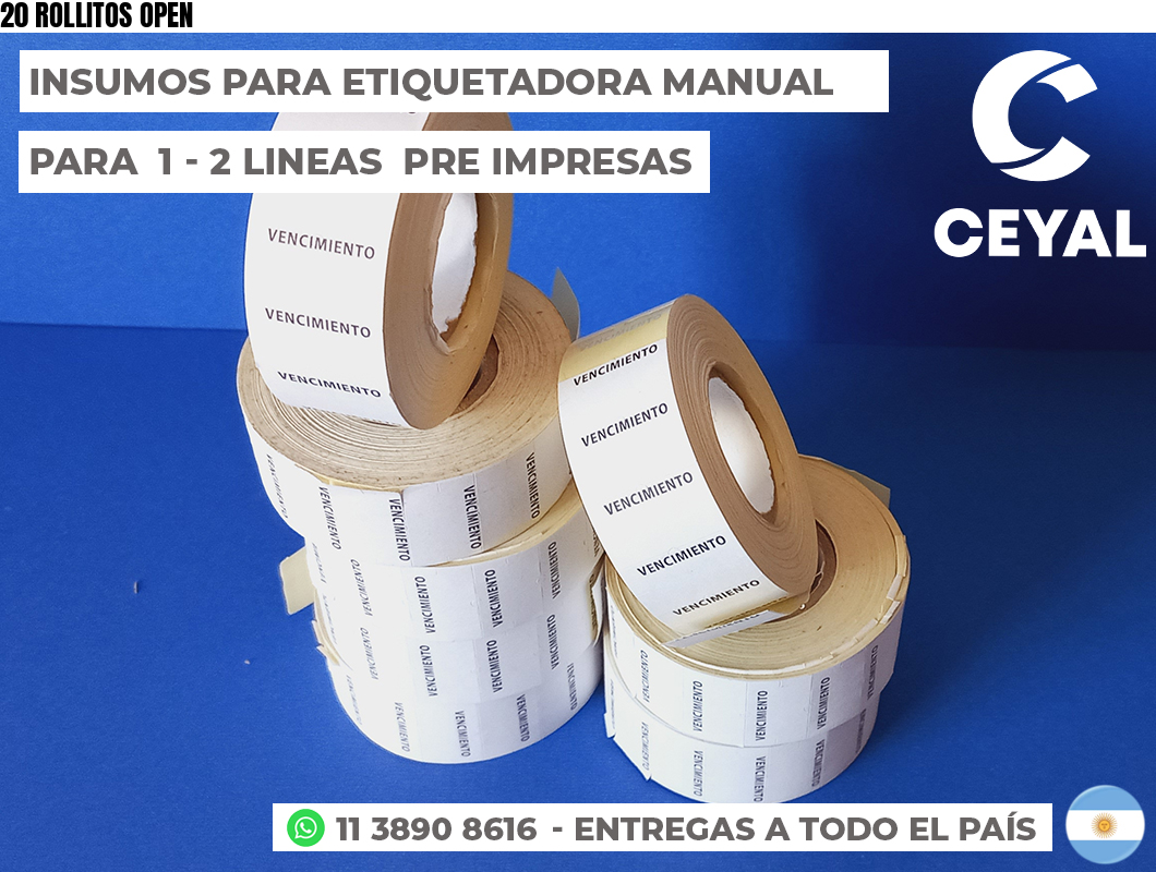 20 ROLLITOS OPEN