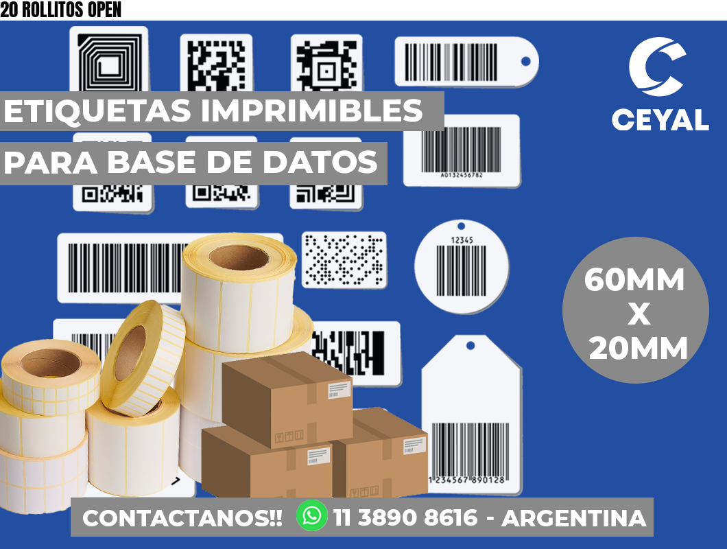 20 ROLLITOS OPEN