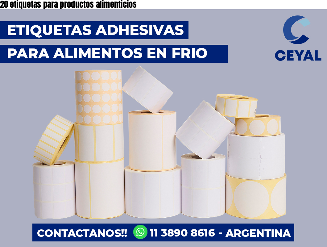 20 etiquetas para productos alimenticios