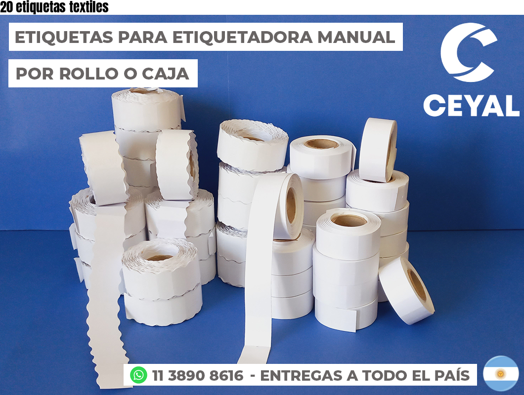 20 etiquetas textiles