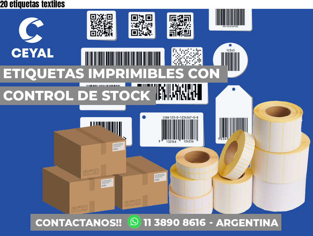 20 etiquetas textiles