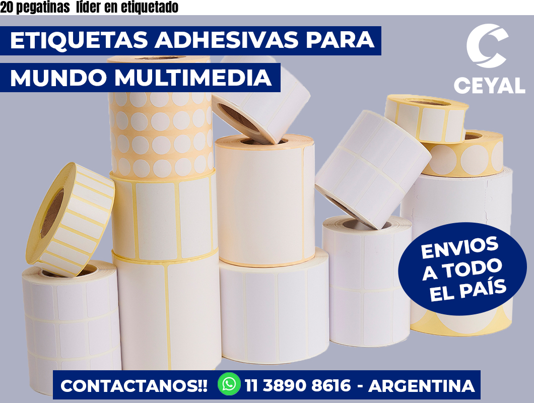 20 pegatinas líder en etiquetado