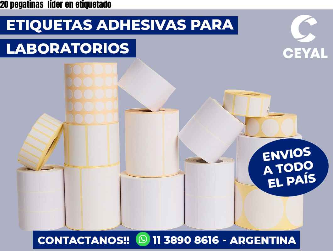 20 pegatinas líder en etiquetado