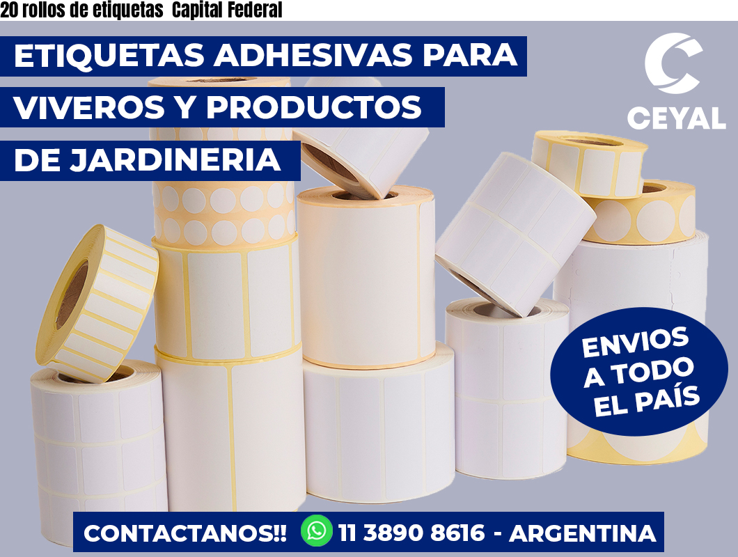 20 rollos de etiquetas  Capital Federal