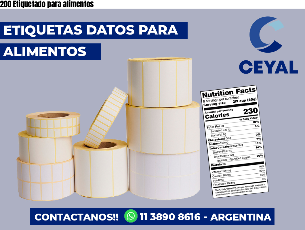 200 Etiquetado para alimentos