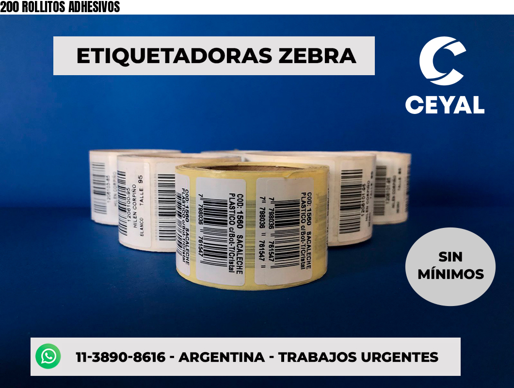 200 ROLLITOS ADHESIVOS