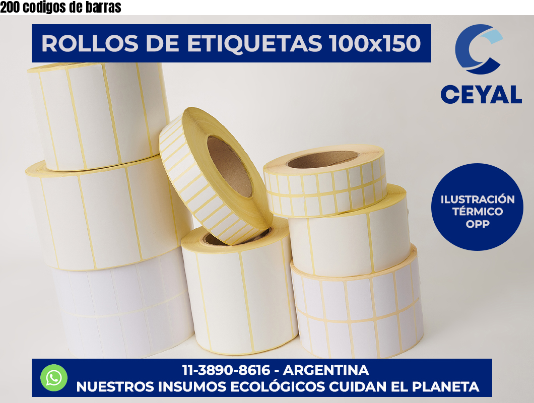 200 codigos de barras