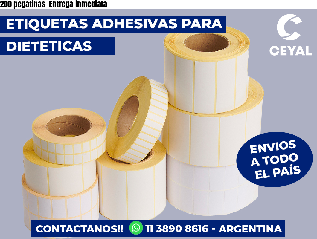 200 pegatinas Entrega inmediata