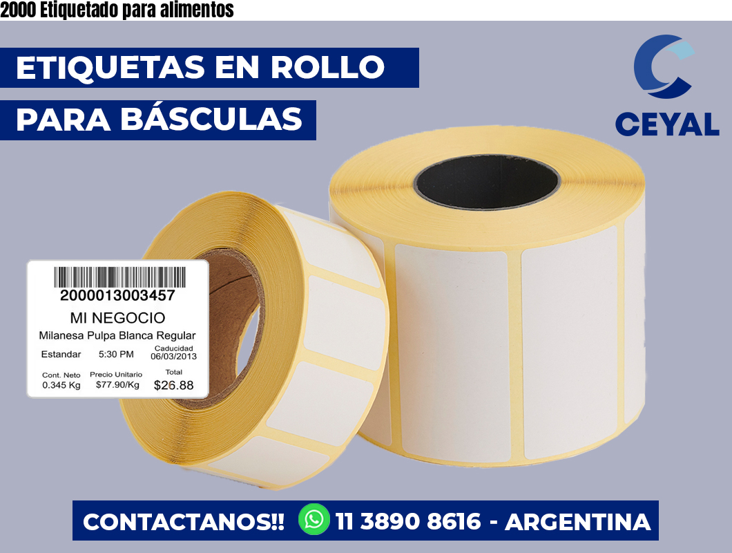 2000 Etiquetado para alimentos