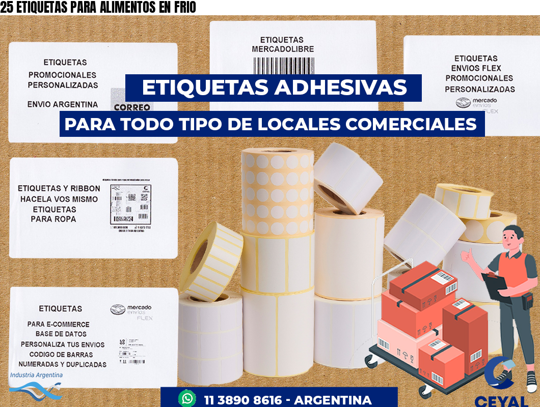 25 ETIQUETAS PARA ALIMENTOS EN FRIO