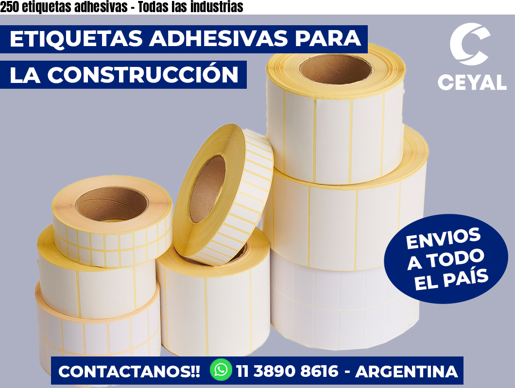 250 etiquetas adhesivas – Todas las industrias