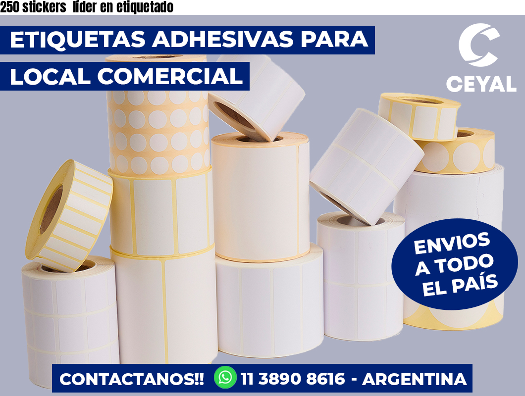 250 stickers  líder en etiquetado