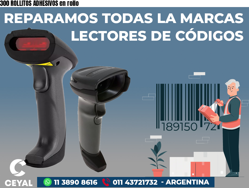 300 ROLLITOS ADHESIVOS en rollo