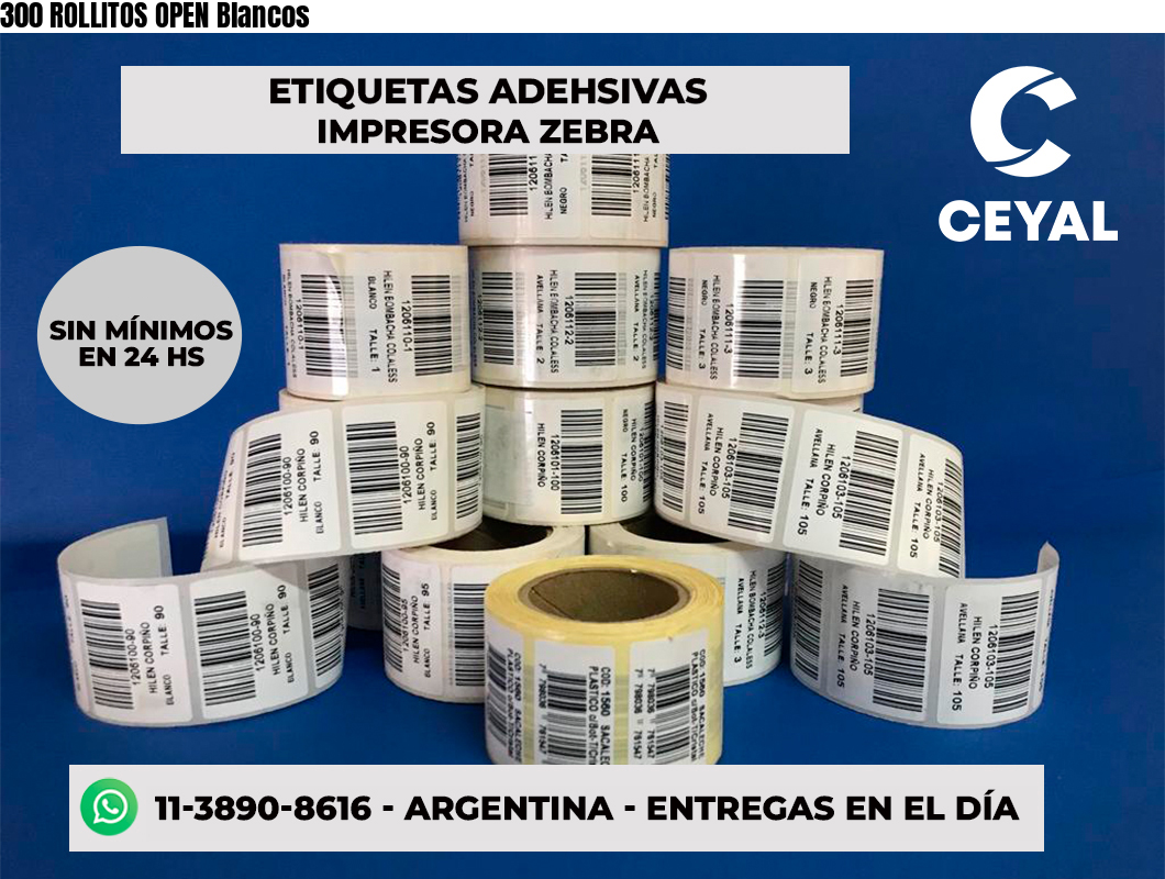 300 ROLLITOS OPEN Blancos