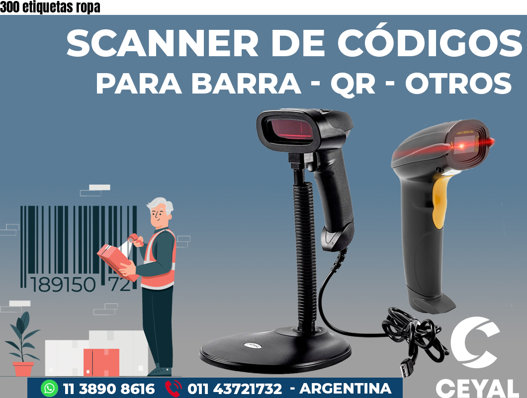 300 etiquetas ropa