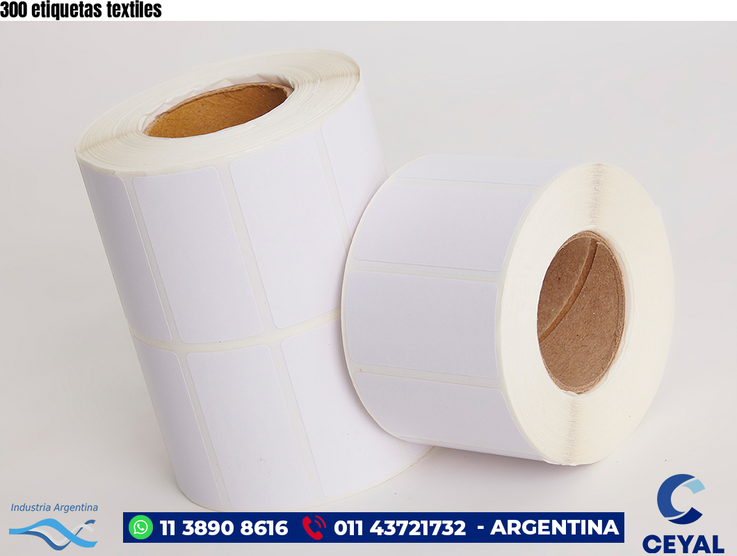 300 etiquetas textiles