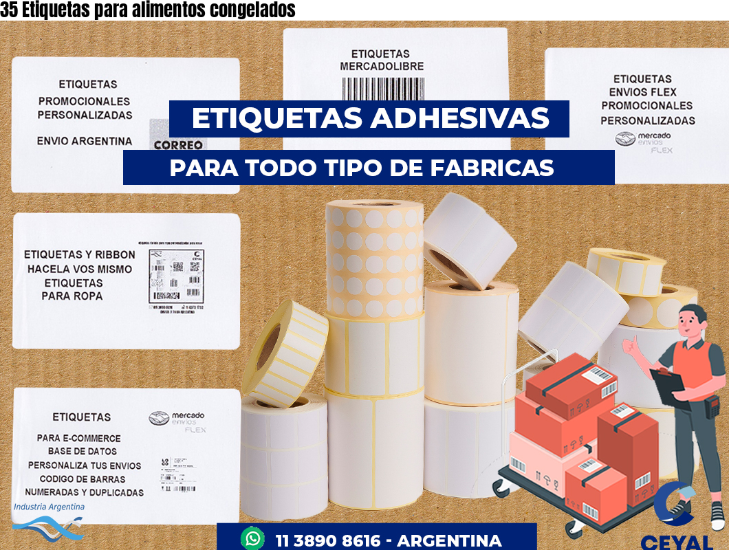 35 Etiquetas para alimentos congelados