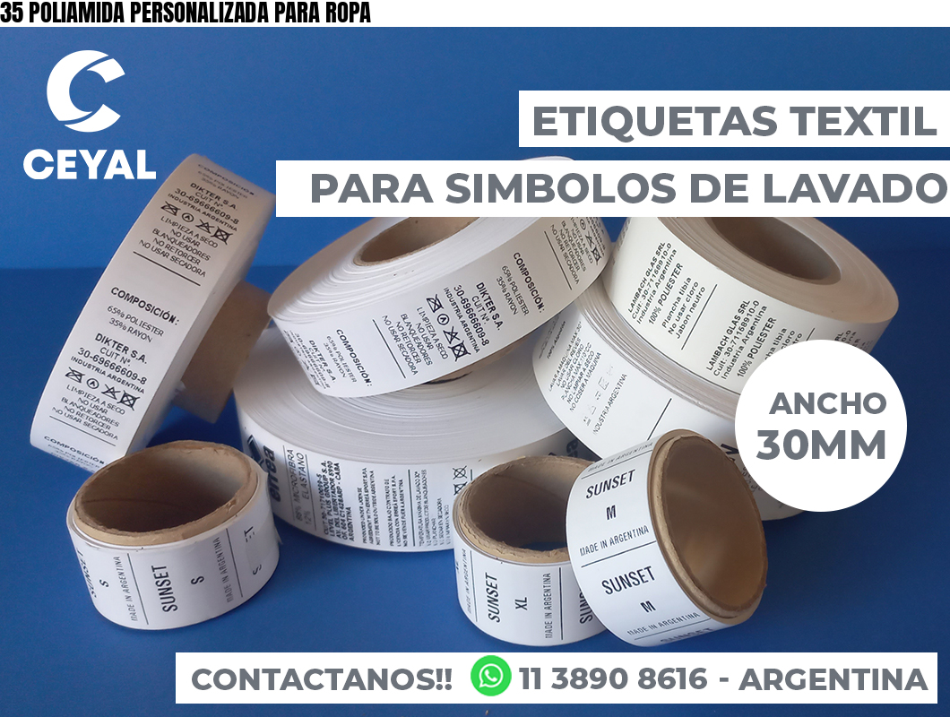 35 POLIAMIDA PERSONALIZADA PARA ROPA