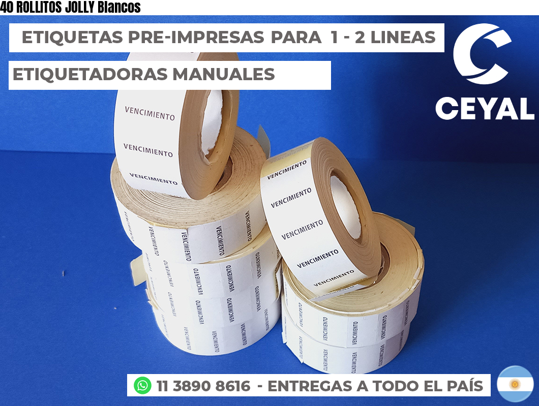 40 ROLLITOS JOLLY Blancos