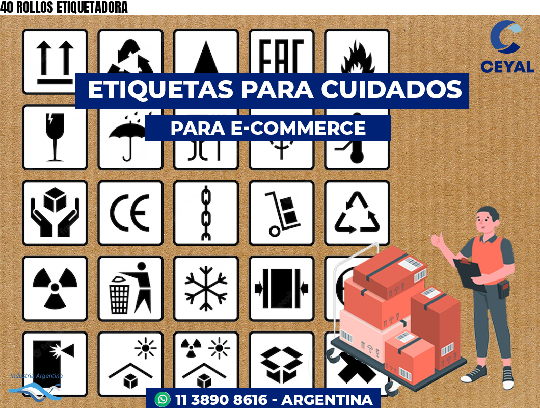 40 ROLLOS ETIQUETADORA