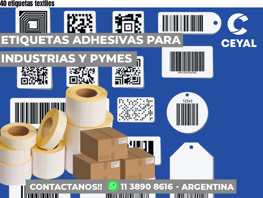 40 etiquetas textiles
