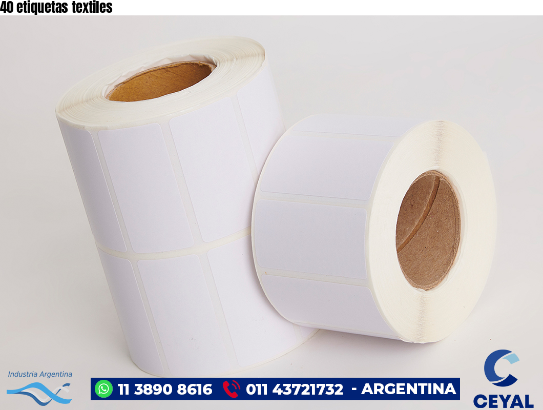 40 etiquetas textiles